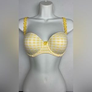 Marie Jo YELO/WHT Avero Padded Plunge, 32D *P1093